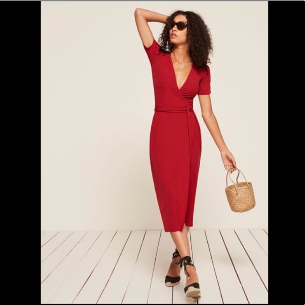 Reformation Britton Wrap Dress NWOT